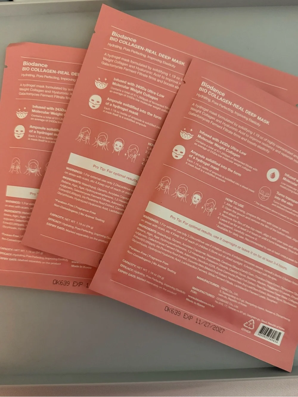 Biodance Face Mask Bio Collagen Real Deep Mask- THREE